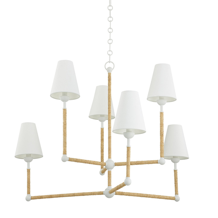 Mitzi - H708806-TWH - Six Light Chandelier - Mariana - Texture White