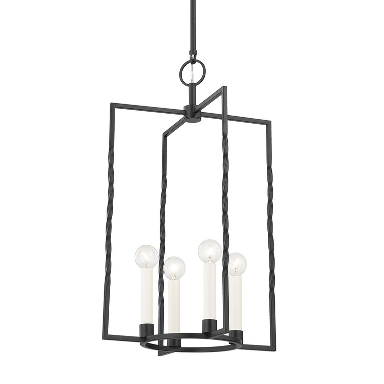 Mitzi - H731704L-TBK - Four Light Lantern - Adelaide - Texture Black