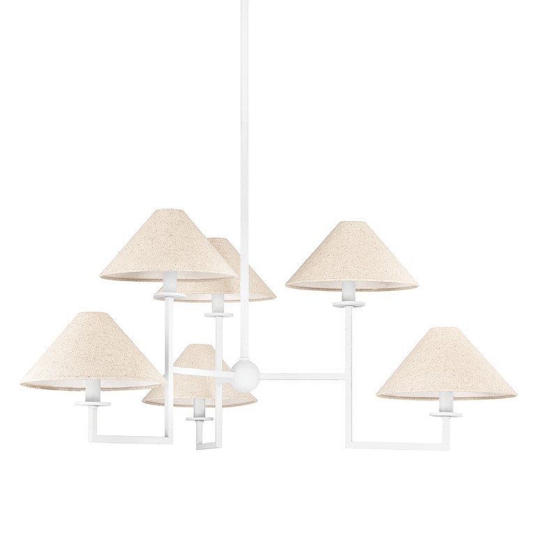 Mitzi - H760806-TWH - Six Light Chandelier - Gladwyne - Texture White