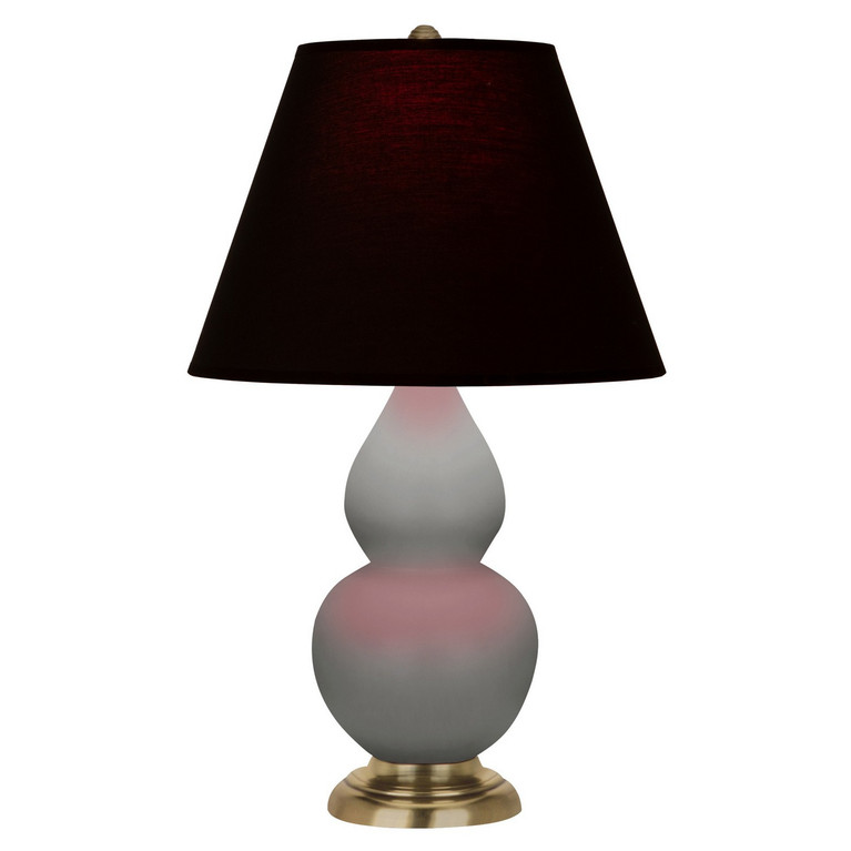 Robert Abbey - MST50K - One Light Accent Lamp - Small Double Gourd - Matte Smokey Taupe Glazed Ceramic w/Antique Natural Brass