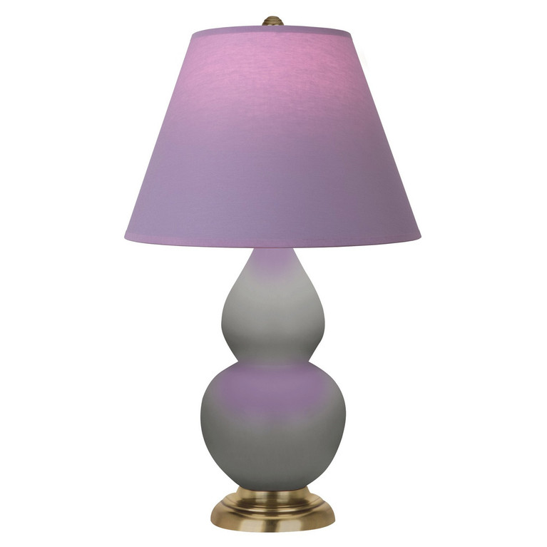 Robert Abbey - MST50L - One Light Accent Lamp - Small Double Gourd - Matte Smokey Taupe Glazed Ceramic w/Antique Natural Brass