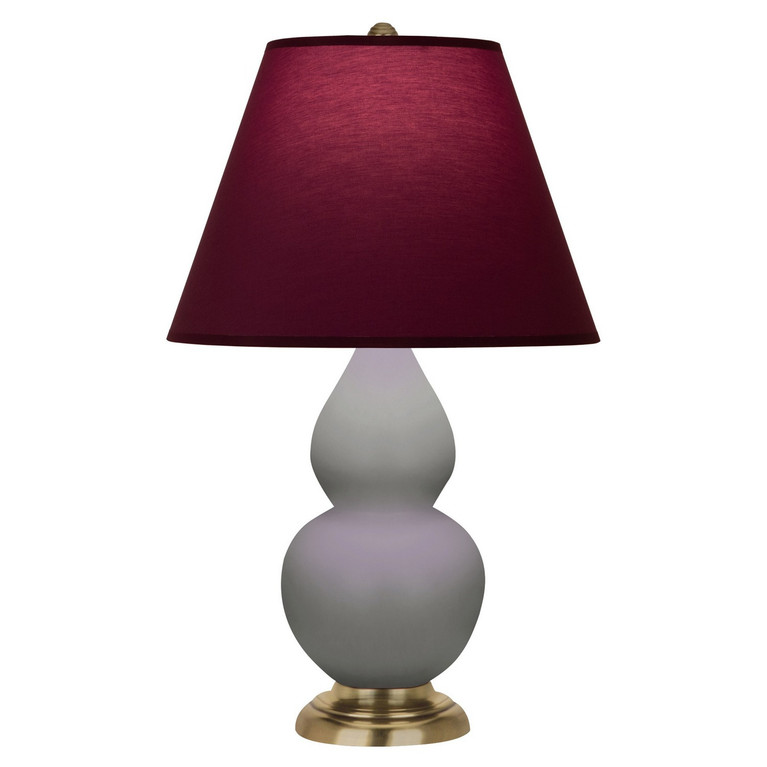 Robert Abbey - MST50P - One Light Accent Lamp - Small Double Gourd - Matte Smokey Taupe Glazed Ceramic w/Antique Natural Brass