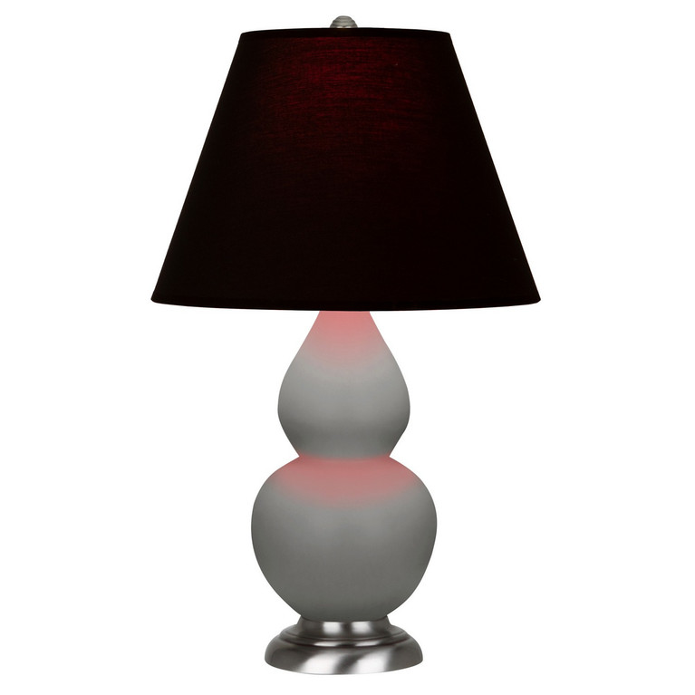 Robert Abbey - MST52K - One Light Accent Lamp - Small Double Gourd - Matte Smokey Taupe Glazed Ceramic w/Antique Silver