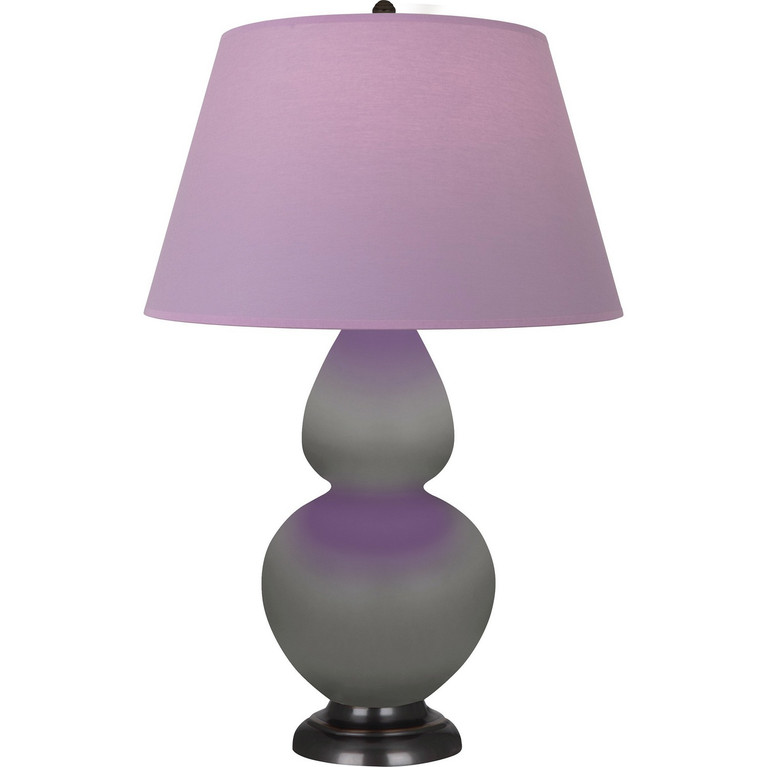Robert Abbey - MST57L - One Light Table Lamp - Double Gourd - Matte Smokey Taupe Glazed Ceramic w/Deep Patina Bronze