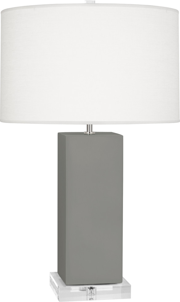 Robert Abbey - MST95 - One Light Table Lamp - Harvey - Matte Smokey Taupe Glazed Ceramic
