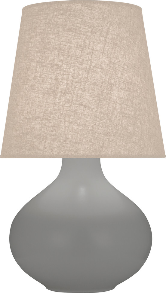 Robert Abbey - MST98 - One Light Table Lamp - June - Matte Smokey Taupe Glazed Ceramic