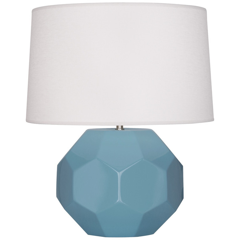 Robert Abbey - OB01 - One Light Table Lamp - Franklin - Steel Blue Glazed Ceramic