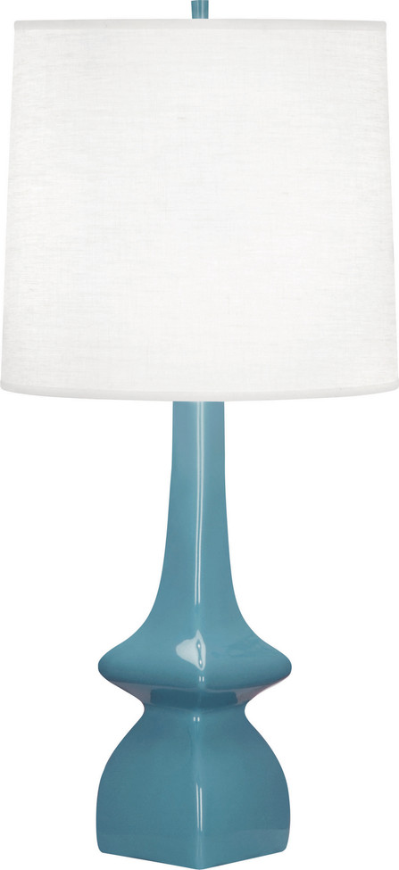 Robert Abbey - OB210 - One Light Table Lamp - Jasmine - Steel Blue Glazed Ceramic