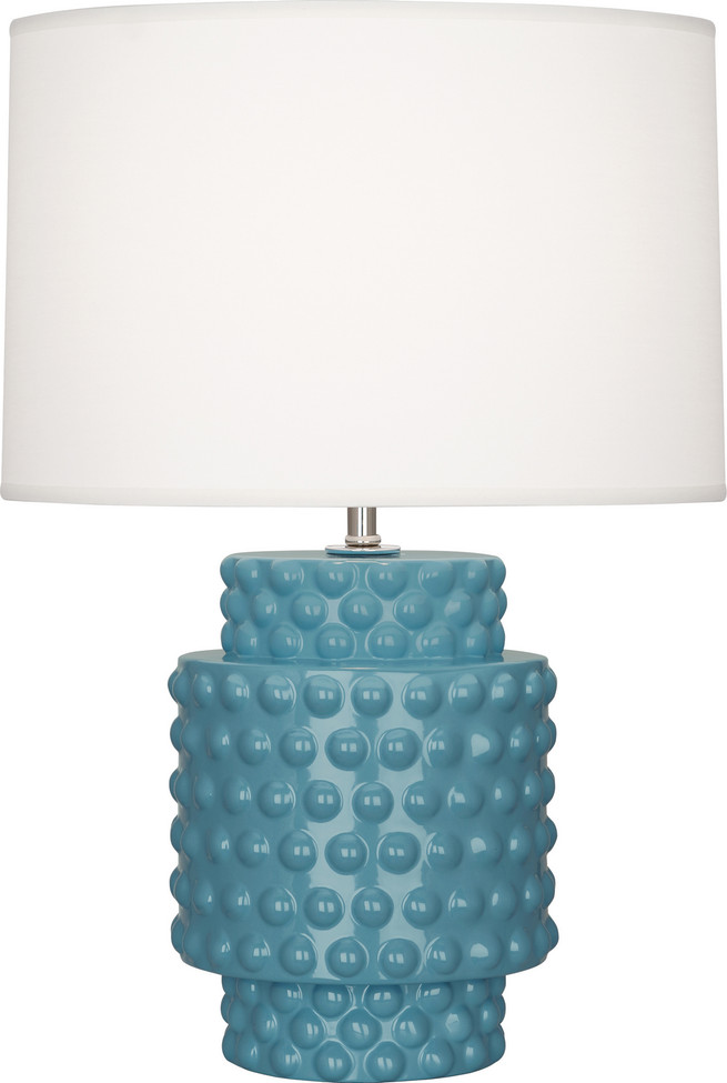 Robert Abbey - OB801 - One Light Accent Lamp - Small Dolly - Steel Blue Glazed Textured Ceramic