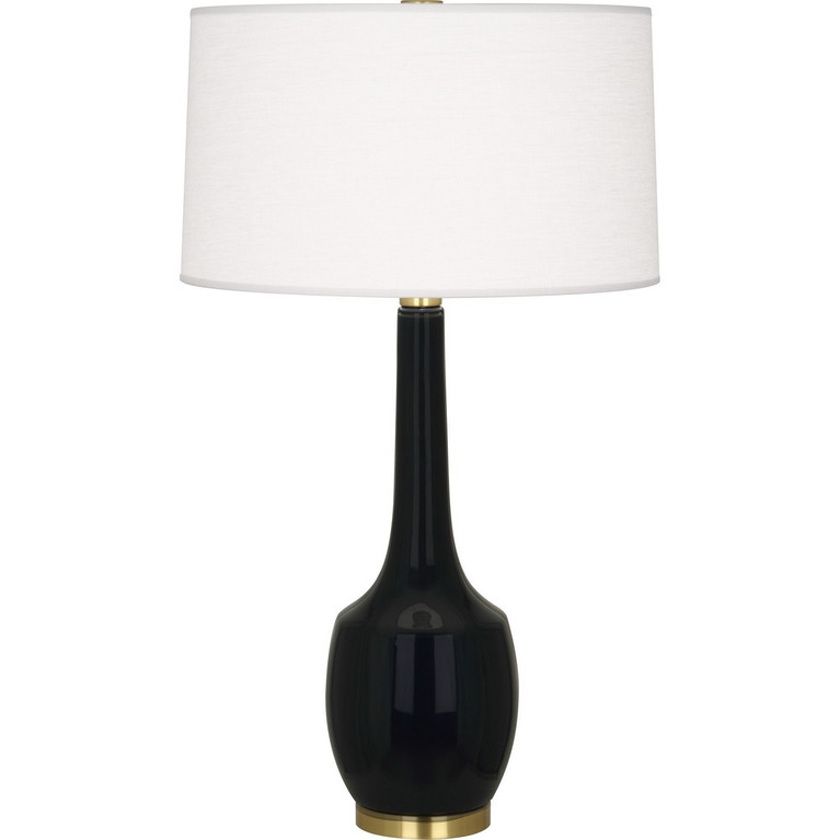 Robert Abbey - OS701 - One Light Table Lamp - Delilah - Obsidian Glazed Ceramic