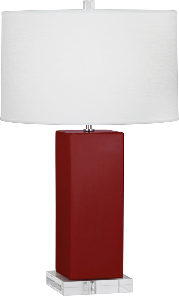 Robert Abbey - OX995 - One Light Table Lamp - Harvey - Oxblood Glazed Ceramic