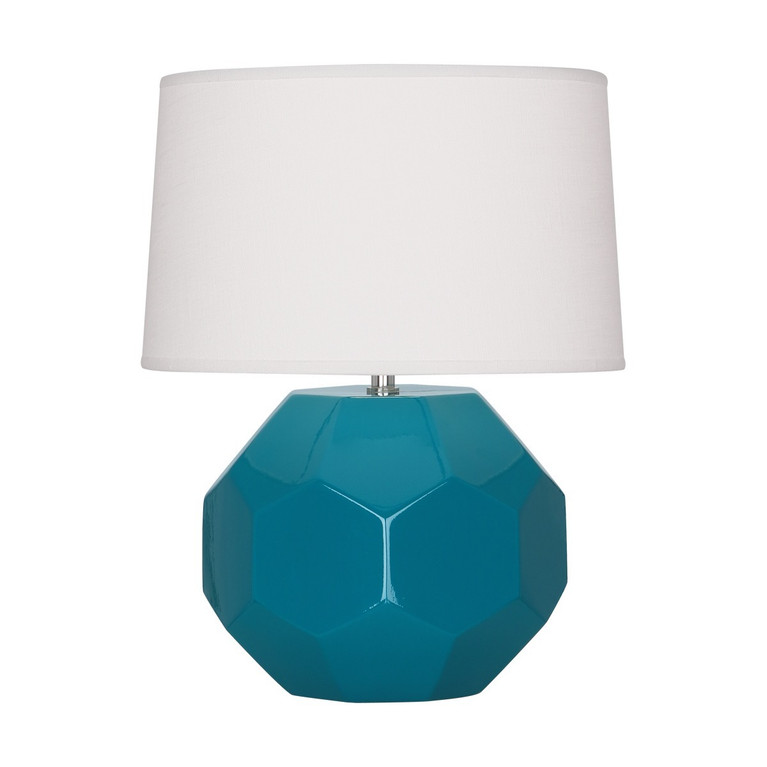 Robert Abbey - PC02 - One Light Accent Lamp - Small Franklin - Peacock Glazed Ceramic