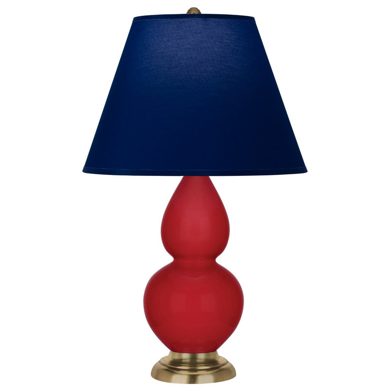 Robert Abbey - RR10N - One Light Accent Lamp - Small Double Gourd - Ruby Red Glazed Ceramic w/Antique Natural Brass
