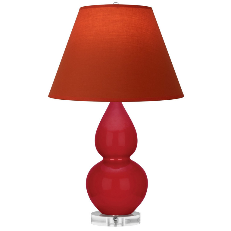 Robert Abbey - RR13T - One Light Accent Lamp - Small Double Gourd - Ruby Red Glazed Ceramic w/Lucite
