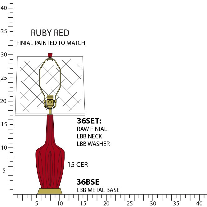Robert Abbey - RR36 - One Light Accent Lamp - Small Emma - Ruby Red Glazed Ceramic w/Warm Brass