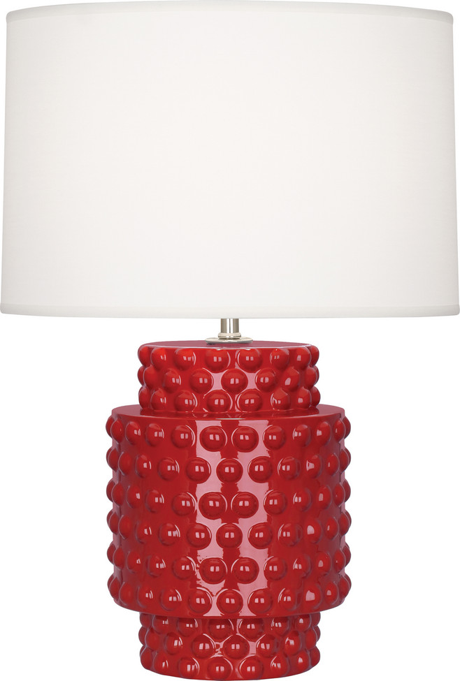 Robert Abbey - RR801 - One Light Accent Lamp - Small Dolly - Ruby Red Glazed Textured Ceramic