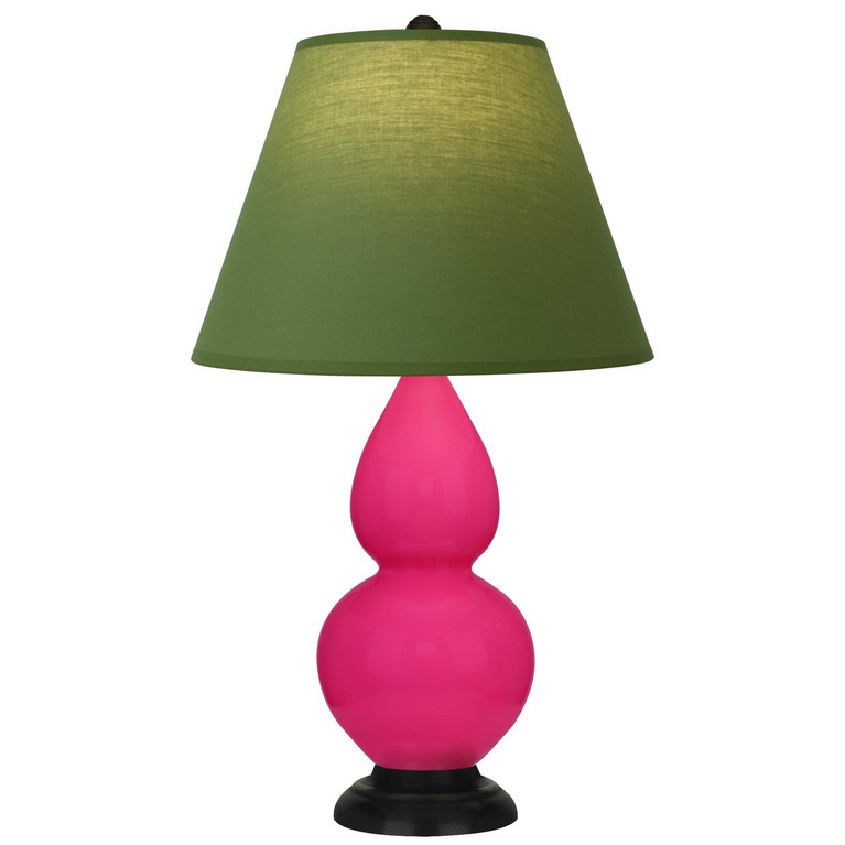 Robert Abbey - RZ11G - One Light Accent Lamp - Small Double Gourd - Razzle Rose Glazed Ceramic w/Deep Patina Bronze