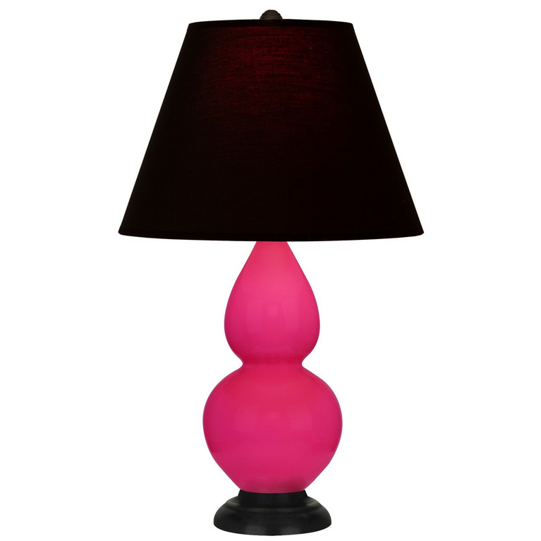 Robert Abbey - RZ11K - One Light Accent Lamp - Small Double Gourd - Razzle Rose Glazed Ceramic w/Deep Patina Bronze