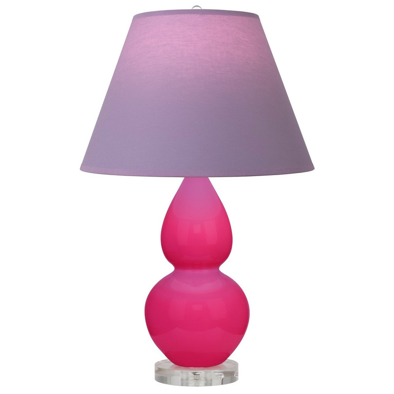 Robert Abbey - RZ13L - One Light Accent Lamp - Small Double Gourd - Razzle Rose Glazed Ceramic w/Lucite