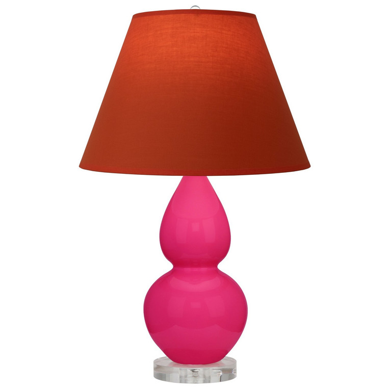Robert Abbey - RZ13T - One Light Accent Lamp - Small Double Gourd - Razzle Rose Glazed Ceramic w/Lucite