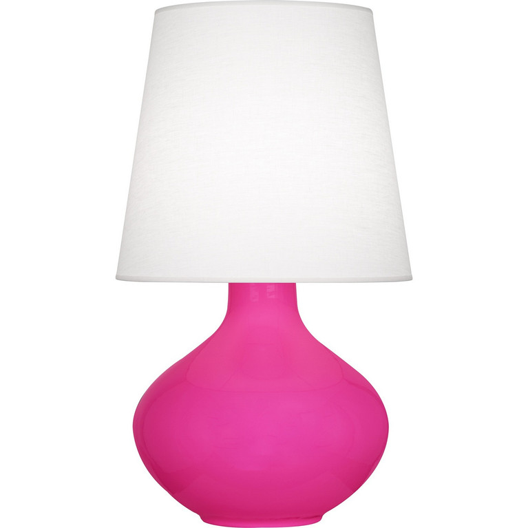 Robert Abbey - RZ993 - One Light Table Lamp - June - Razzle Rose Glazed Ceramic