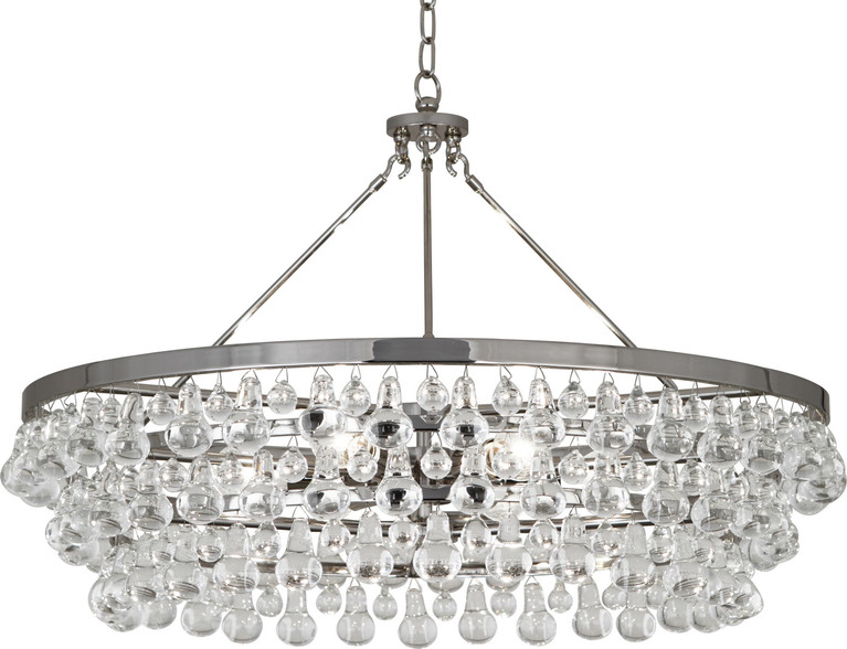 Robert Abbey - S1004 - Six Light Chandelier - Bling - Polished Nickel