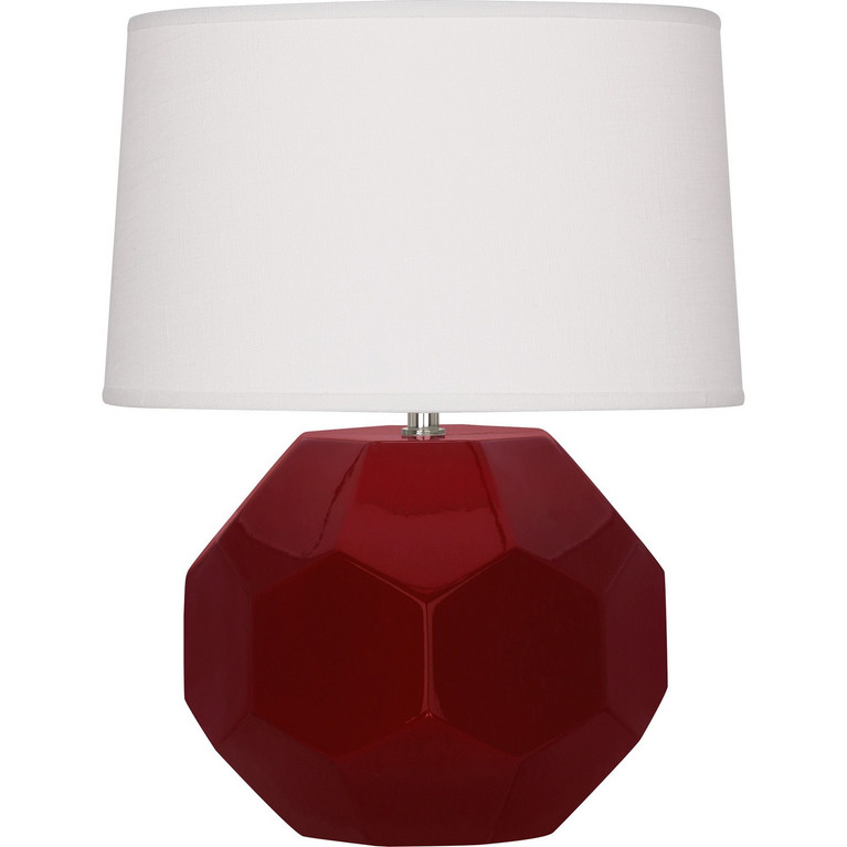 Robert Abbey - SA01 - One Light Table Lamp - Franklin - Sangria Glazed Ceramic