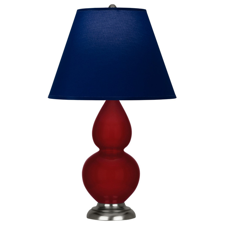 Robert Abbey - SA12N - One Light Accent Lamp - Small Double Gourd - Sangria Glazed Ceramic w/Antique Silver