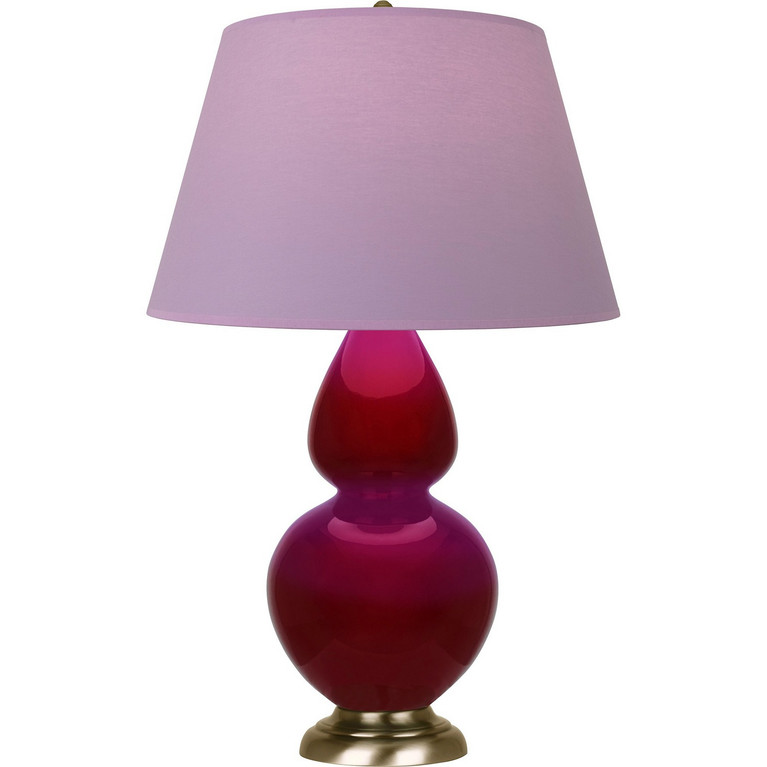 Robert Abbey - SA20L - One Light Table Lamp - Double Gourd - Sangria Glazed Ceramic w/Antique Natural Brass