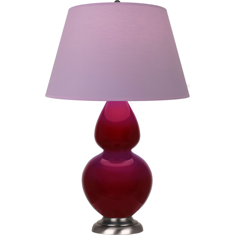 Robert Abbey - SA22L - One Light Table Lamp - Double Gourd - Sangria Glazed Ceramic w/Antique Silver