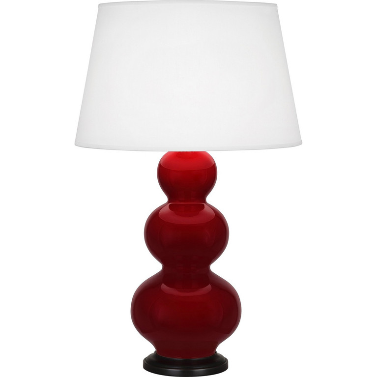 Robert Abbey - SA41X - One Light Table Lamp - Triple Gourd - Sangria Glazed Ceramic w/Deep Patina Bronze