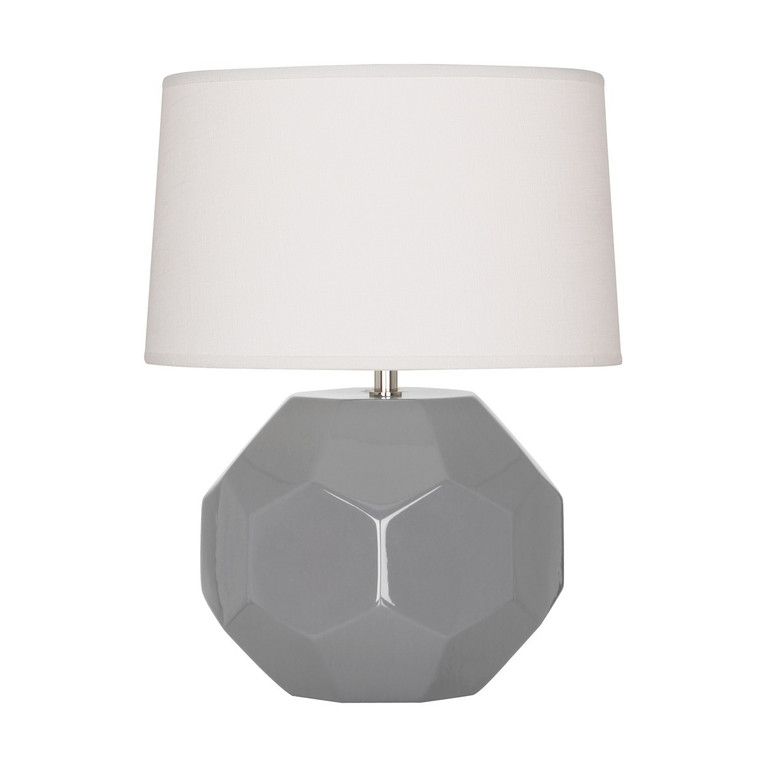 Robert Abbey - ST02 - One Light Accent Lamp - Small Franklin - Smokey Taupe Glazed Ceramic