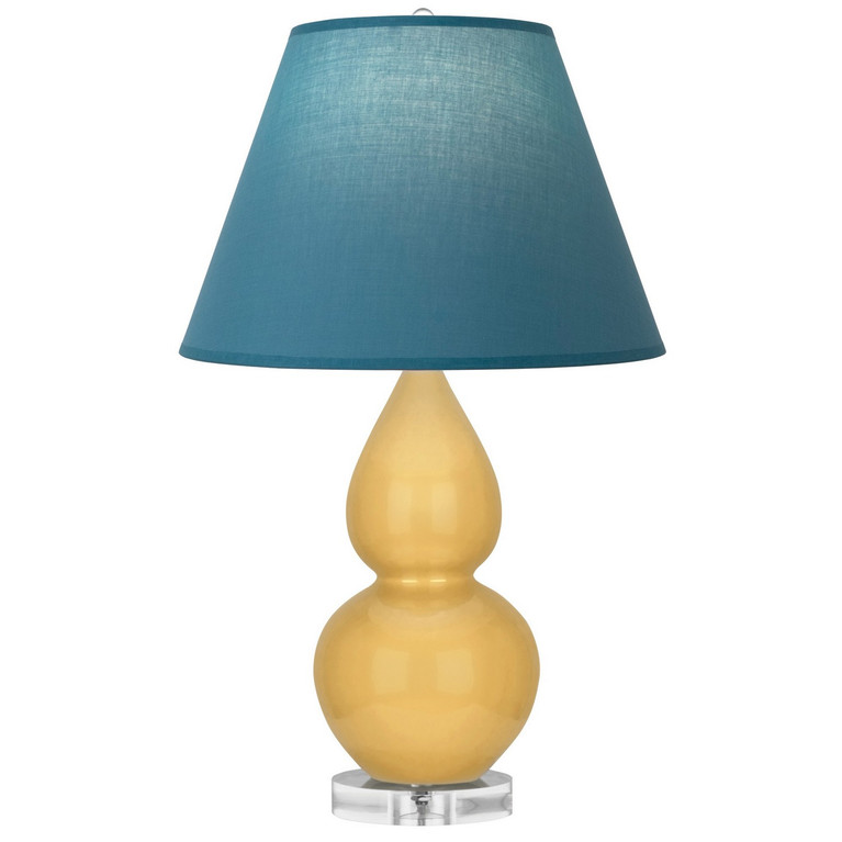 Robert Abbey - SU13B - One Light Accent Lamp - Small Double Gourd - Sunset Yellow Glazed Ceramic w/Lucite