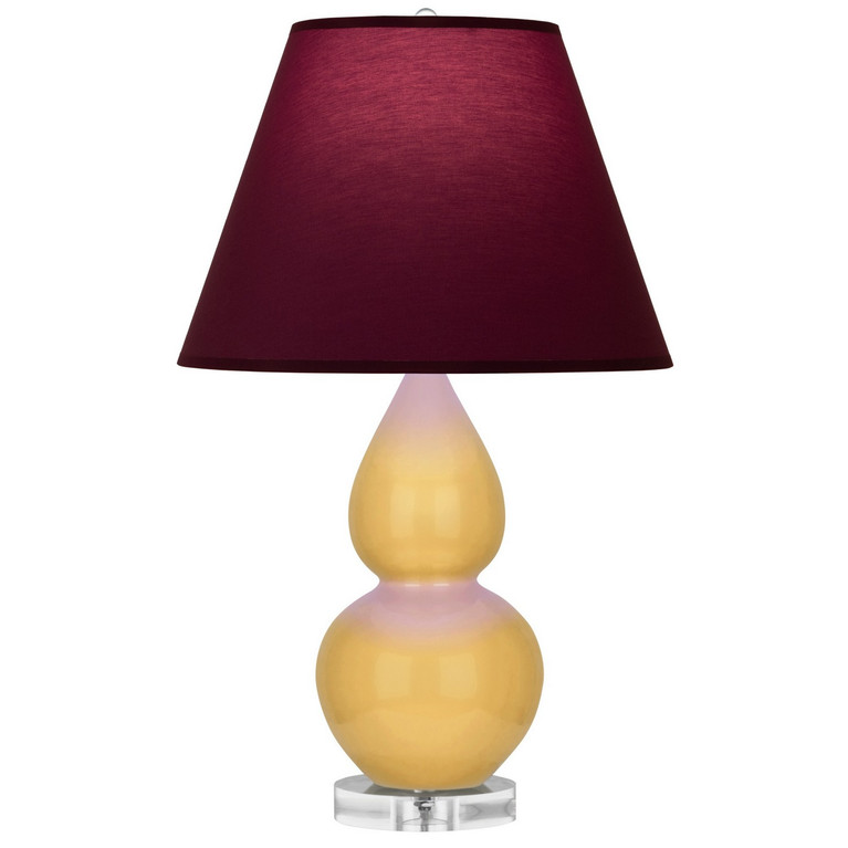 Robert Abbey - SU13P - One Light Accent Lamp - Small Double Gourd - Sunset Yellow Glazed Ceramic w/Lucite