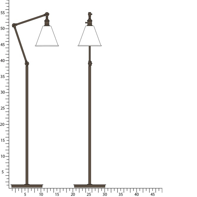 Robert Abbey - Z2422G - One Light Floor Lamp - Alloy - Deep Patina Bronze Cased White w/Polished