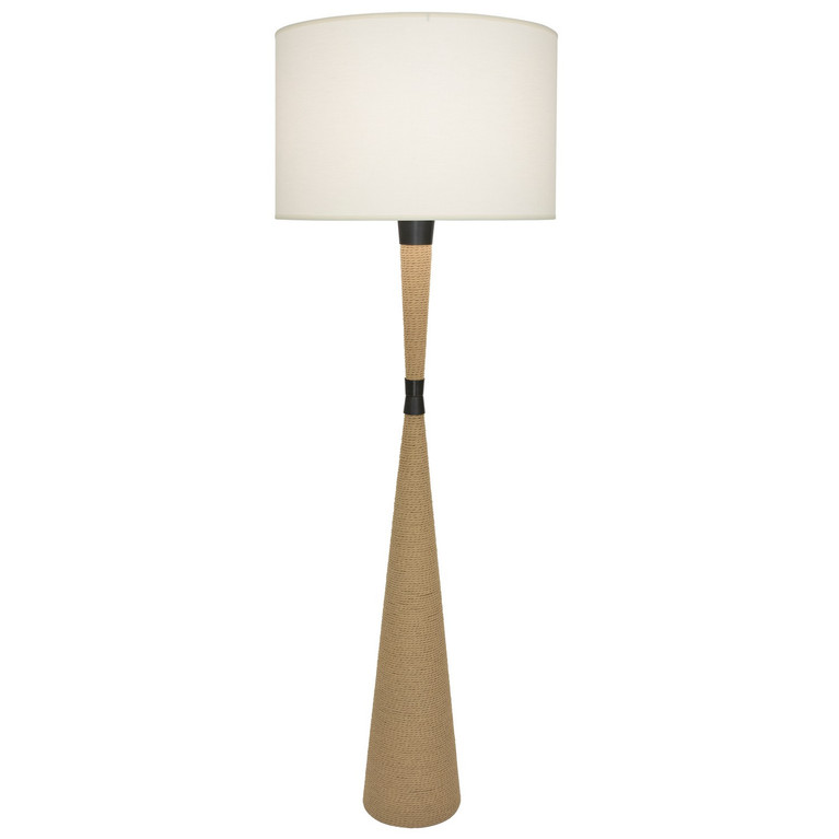 Robert Abbey - Z478 - One Light Floor Lamp - Hatteras - Natural Rope w/Deep Patina Bronze