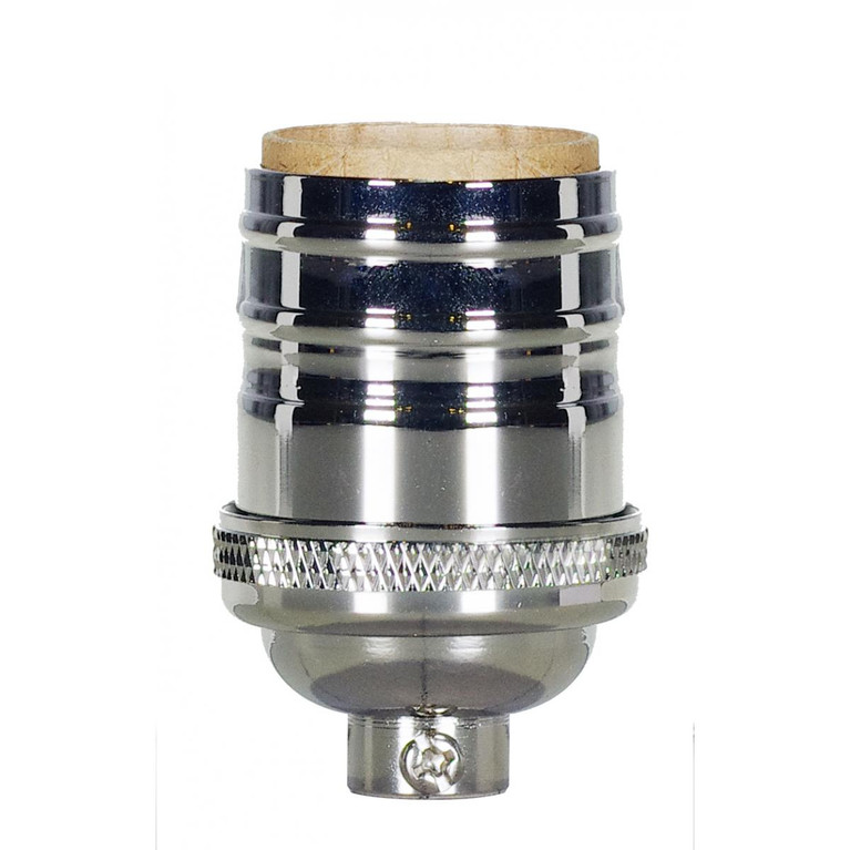 Satco - 80-1055 - Short Keyless Socket - Polished Nickel