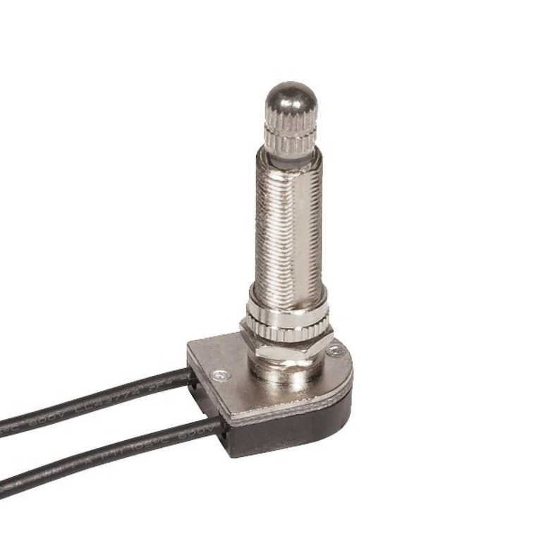 Satco - 80-1414 - On-Off Metal Rotary Switch - Nickel Plated