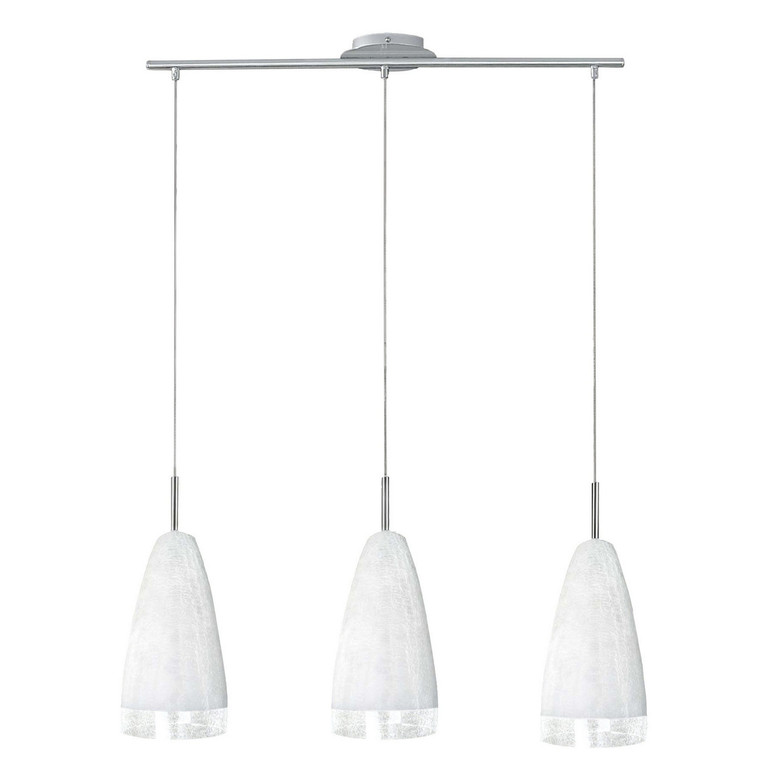 Eglo USA - 20598A - Three Light Pendant - Crash - Matte Nickel