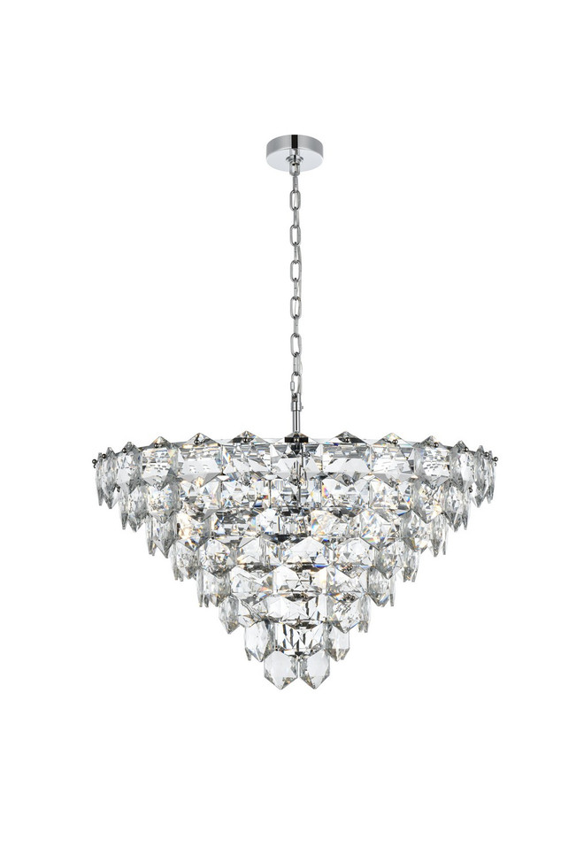 Elegant Lighting - 1050D32C - 15 Light Chandelier - Adaline - Chrome and Clear
