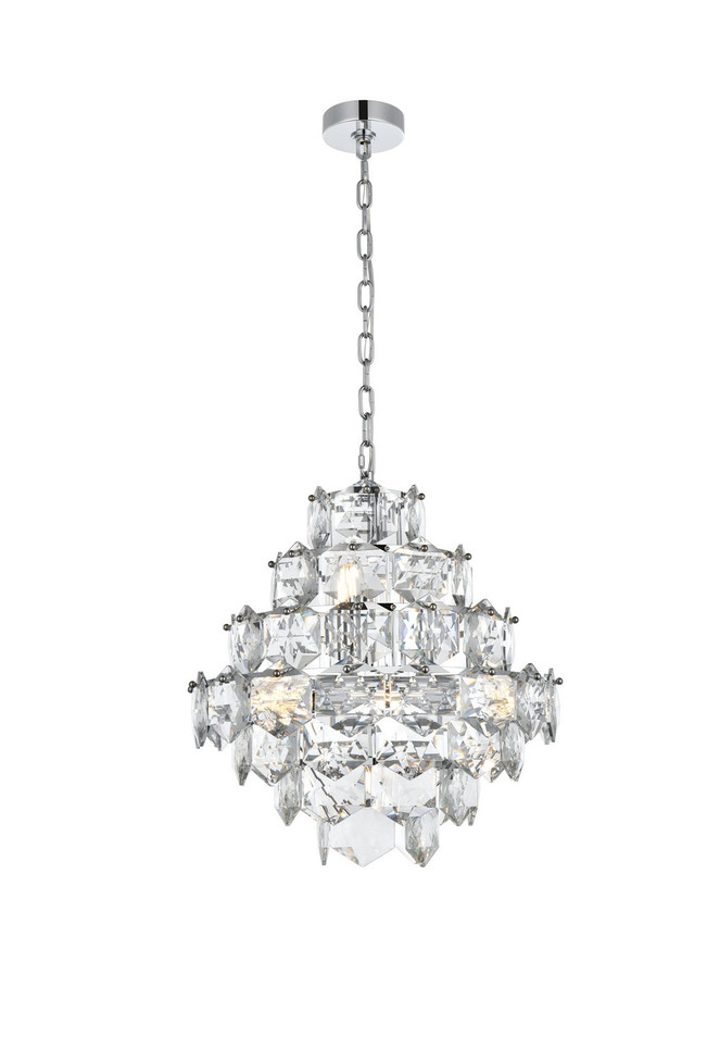 Elegant Lighting - 1050G20C - 11 Light Chandelier - Adaline - Chrome and Clear