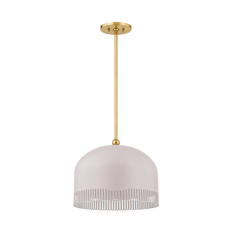 Mitzi - H884701L-AGB/SPG - One Light Pendant - Liba - Aged Brass