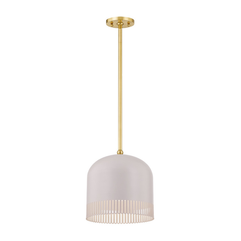 Mitzi - H884701S-AGB/SPG - One Light Pendant - Liba - Aged Brass