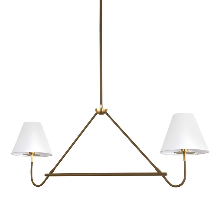 Mitzi - H984902-AGB/BRZ - Two Light Linear Pendant - Polly - Aged Brass