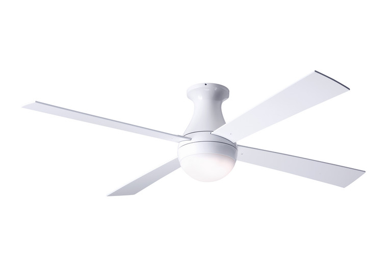 Modern Fan Co - BAL-FM-GW-42-WH-652-004 - 42Ceiling Fan - Ball Flush - Gloss White
