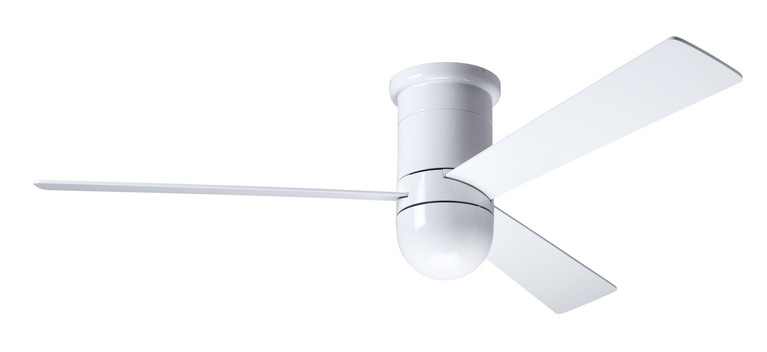 Modern Fan Co - CIR-FM-GW-50-WH-NL-WC - 50Ceiling Fan - Cirrus Flush DC - Gloss White