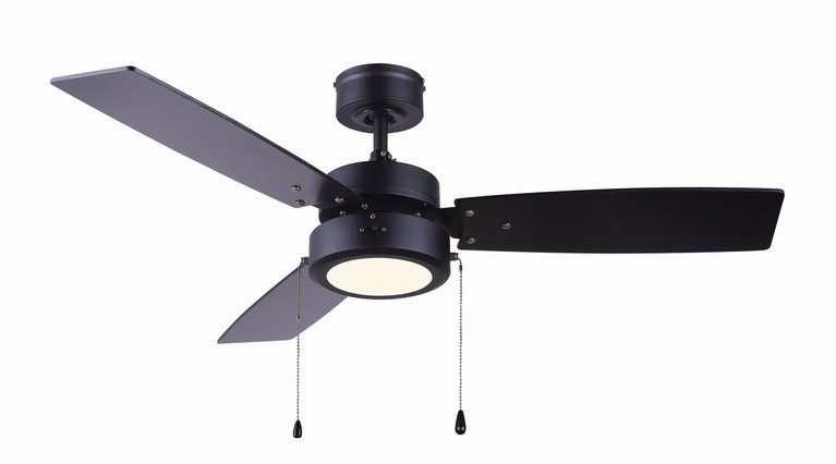 Canarm - CF42WAL3BK - 42 Ceiling Fan - Wallis - Matte Black