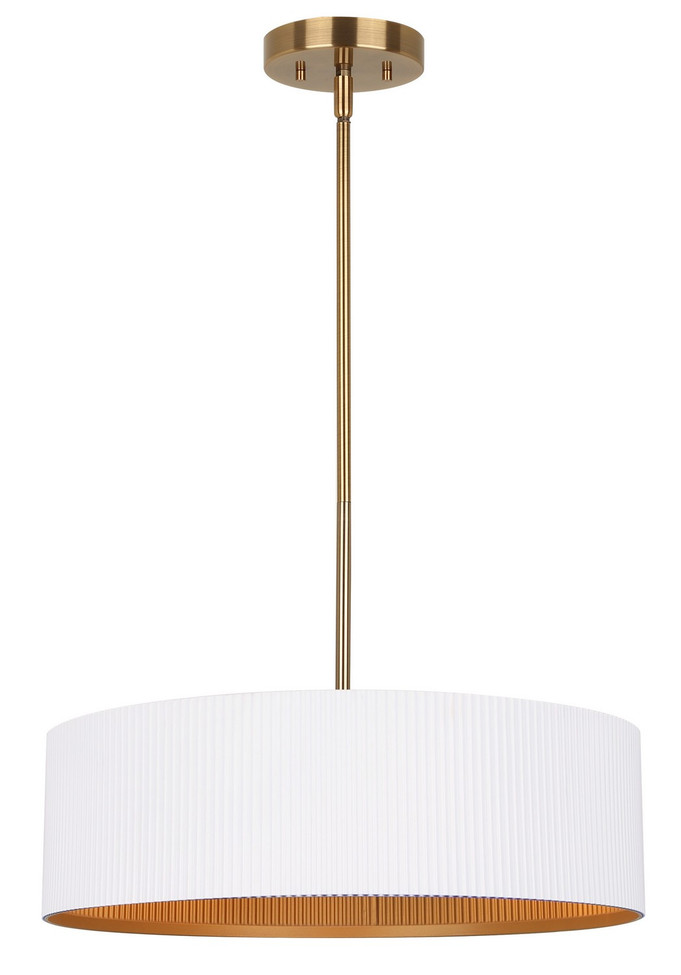 Canarm - ICH1119A03WHG17 - Three Light Chandelier - Rexton - Matte White And Gold