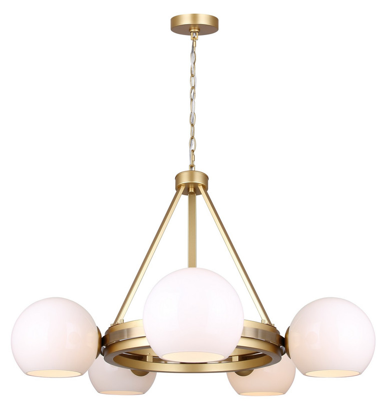 Canarm - ICH1169A05GDP9 - Five Light Chandelier - Monroe - Gold