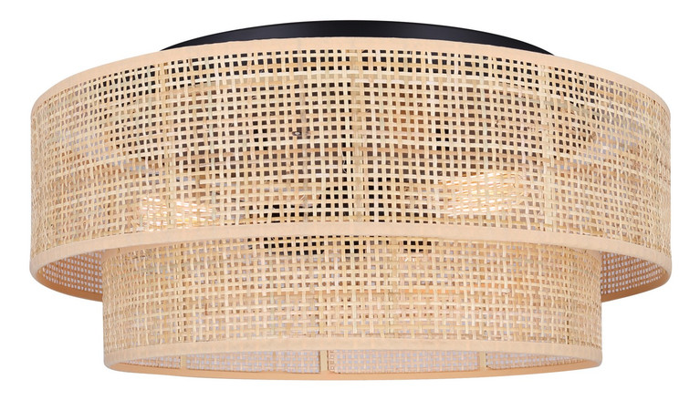 Canarm - IFM1149A19NBK - Three Light Flush Mount - Bellamy - Black